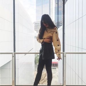 Asymmetric button down